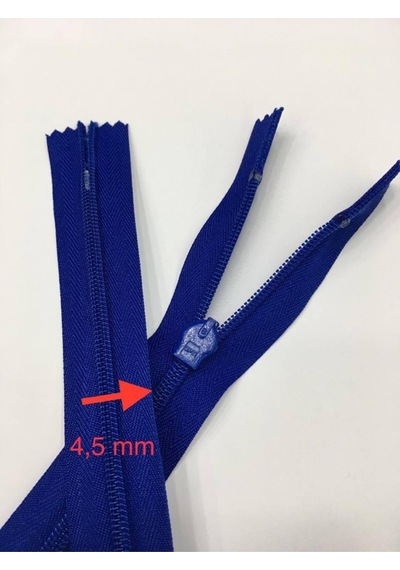 Gizli Elbise Fermuarı / Ekstra Kalın Diş / 70 Cm Saks Mavi