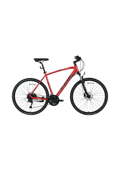 Bisan Trx 8500 - 28'' Jant 46cm S - M Kadro 27 Vites Şehir Bisikleti - Mat Kırmızı Siyah Çok Renkli