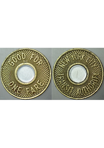 New York Ulaşım Jetonu 1989-1995 Bimetal 22 Mm