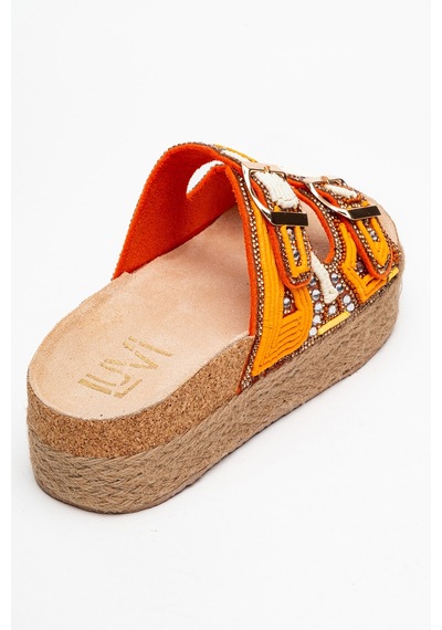 Luvishoes Luvi Shoes Bobby Turuncu Taşlı Etnik Desenli Hasır Kalın Mantar Tabanlı Kadın Terlik Turuncu Luvishoes Luvi Shoes Bobby Turuncu Taşlı Etnik Desenli Hasır Kalın Mantar Tabanlı Kadın Terlik Turuncu