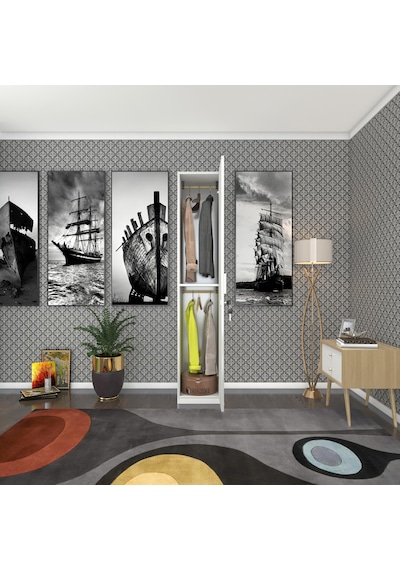 Kenzlife Gardırop 1 Kapılı Kilitli Öğrenci Dolabı Tek Kapı Günebakan Byz 180 35 42 Gardolap Dolap Ofis