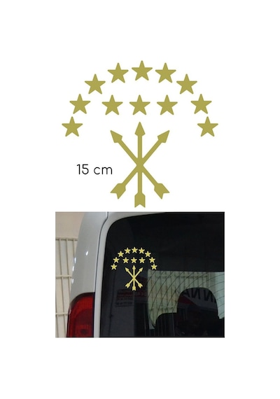 Adige Bayrak Folyo Etiket Altın Yaldız 15 Cm