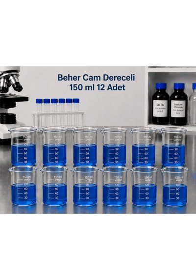 Beher Cam Dereceli 150 Ml 12 Adet