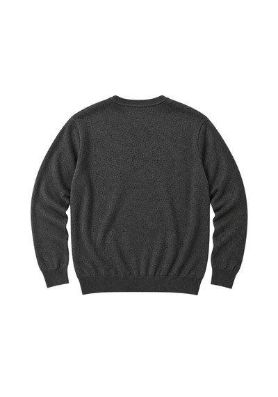 Battalmoda Erkek Büyük Beden Füme Bisiklet Yaka Pamuklu Kazak 3xl-4xl-5xl-6xl