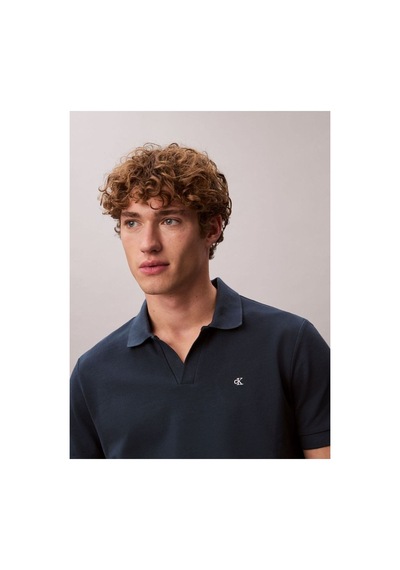 Calvin Klein Erkek Normal Kesim Pamuklu Kısa Kollu Lacivert Polo Yaka T-shirt-16176 Lacıvert