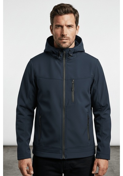 Erkek Mont İçi Polarlı Softshell Mont Su Ve Rüzgar Geçirmez Kapüşonlu Spor Mont Lacivert Erkek Mont İçi Polarlı Softshell Mont Su Ve Rüzgar Geçirmez Kapüşonlu Spor Mont Lacivert
