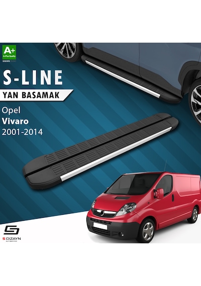 S-Dizayn Opel Vivaro A Uzun Şase S-Line Aluminyum Yan Basamak 263