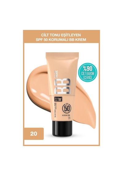 Fit Me Nude Cilt Bakımı Etkili Nemlendirici Spf50 Bb Krem - 20 3600531712778-10781
