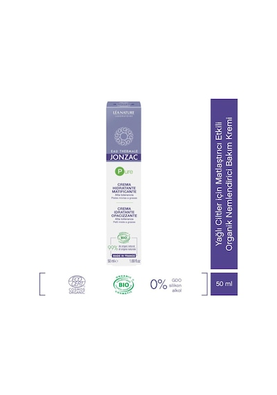 Eau Thermale Jonzac Yağlı Ciltler İçin Matlaştırıcı Etkili Organik Nemlendirici Bakım Kremi 50ml