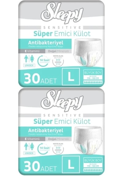 Sleepy Sensitive Emici Külot Large 60 Adet 2x30 Paket L