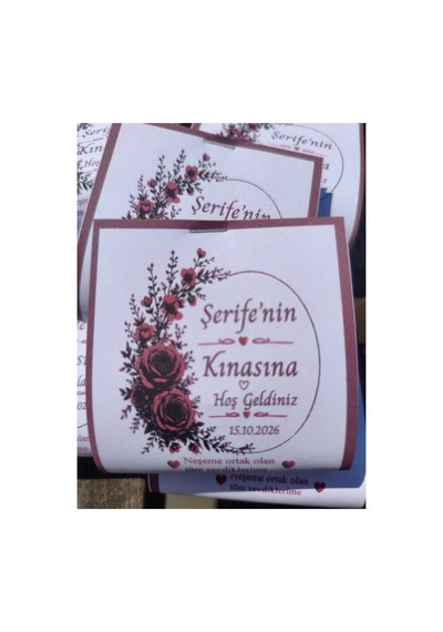 Özel Tasarım Kına Hediyelikleri - Gül Konseptli, El Değmeden Paketlenmiş Kına Hatırası