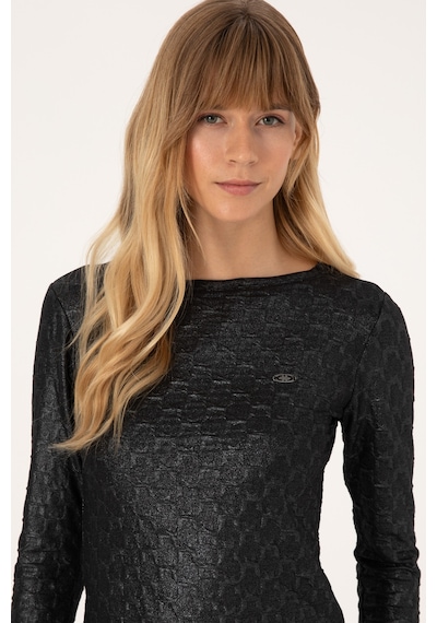 U.S. Polo Assn. Kadın Siyah Bisiklet Yaka Sweatshirt 50309441-VR046