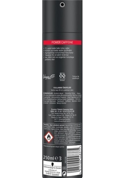 Taft Saç Spreyi Power Caffein 5 250ml