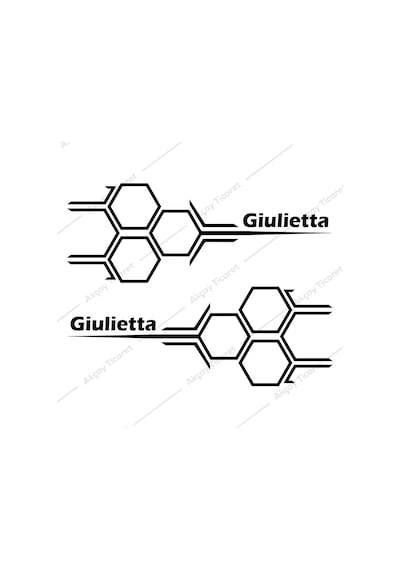 Alfa Romeo Giuelatta Kapı Altı Sticker Oto Giuelatta Sticker