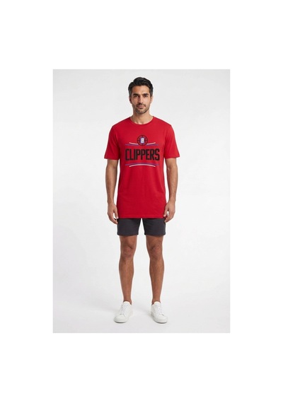 Usa Basketball Clippers Kırmızı Dar Kalıp Erkek T-shirt 141962 SİYAH