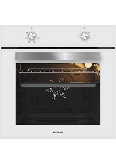 Silverline BO65E4W01 - CS5335W01 - 3420 CLASSY Beyaz Cam Ankastre Set