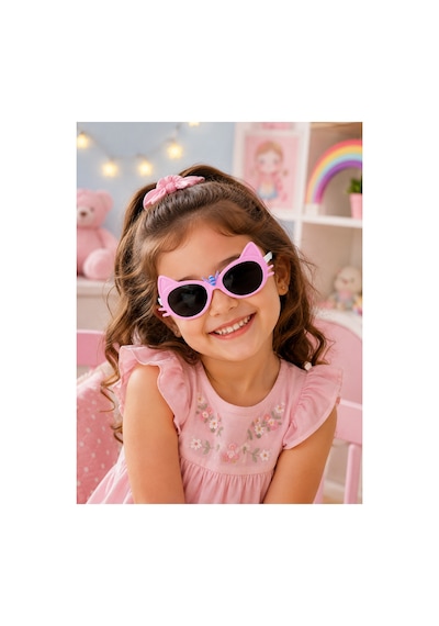 Kız Çoçuk Güneş Gözlüğü Pembe - 913954313 Çok Renkli