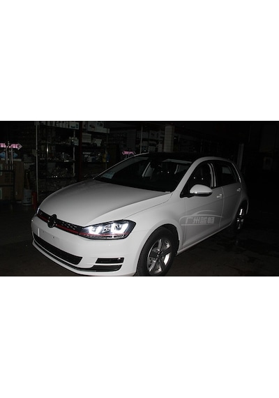 Golf 7 Gtı Çift U Led Kırımzı Çizgili Bı-Xenon Far