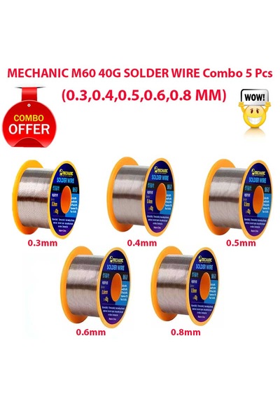 Mechanic M60 40g 0.5MM Yüksek Saflıkta Temizleme Gerektirmeyen Reçine Lehim Teli