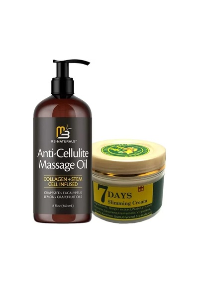 Hubrendy Sh 7daus Slimming Cream 100 Ml Krem + Anti-cellulite Massage Oil 240 Ml Masaj Yağı