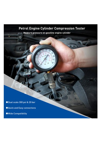 11 Parça Benzinli Motor Kompresyon Test Cihazı