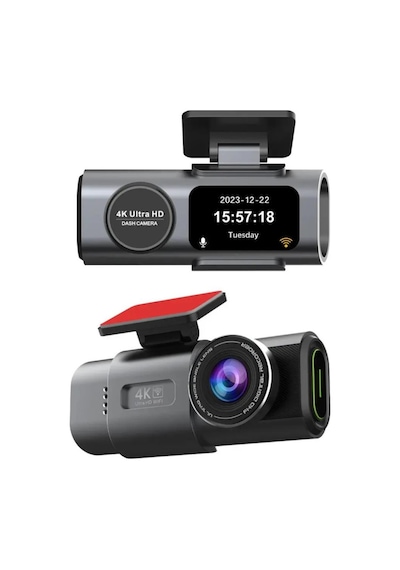 Polham 4k Ön Ve Arka Kameralı Araç Kamerası, Wifi, Dahili Gps, G Sensörlü,gece Görüşlü Araç Kamerası