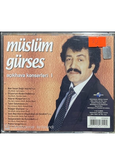Plak Değildir Cd Dir Cd Müslüm Gürses Açık Hava Konserleri 1 Cd