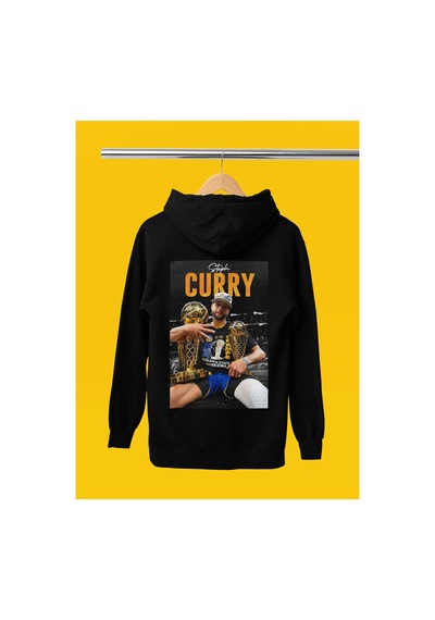Stil X Stephen Curry Baskılı Kapüşonlu Sweatshırt Siyah-5