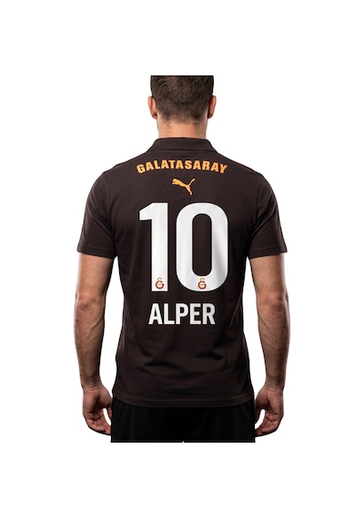 Galatasaray Lisanslı A-takım Lazer Kutulu Kişiye Özel Polo Yaka Siyah T-shirt SIYAH
