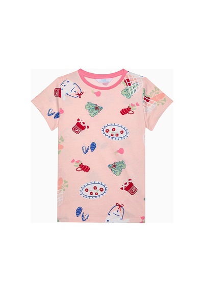 Penti Kız Çocuk Local Pamuklu Çok Renkli 2li Pijama Takımı Çok Renkli