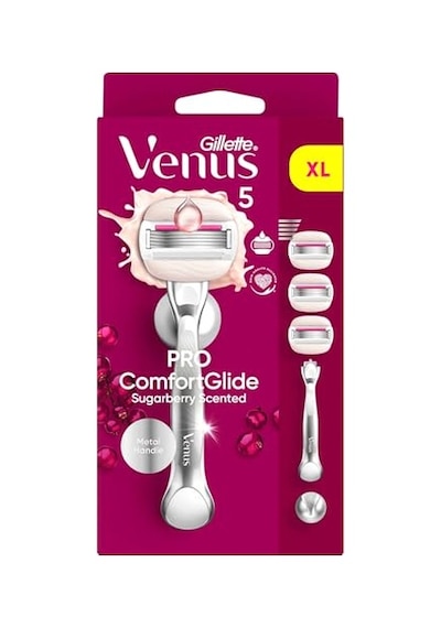 Gillette Venus Pro Comfortglide Sugarberry Kokulu Kadın Tıraş Bıçağı, 3 Yedek Tıraş Bıçağı