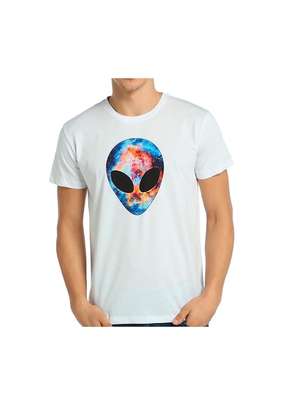 Bant Giyim - Alien Cosmos Beyaz Erkek T-Shirt Tişört