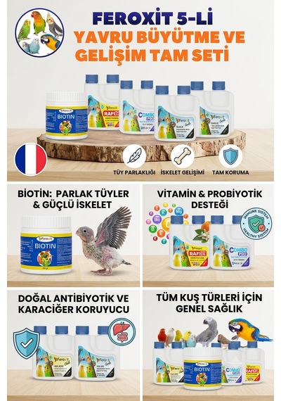 Tüm Kuşlar Için 5'li Yavru Büyütme Ve Tam Bakım Gelişim Seti