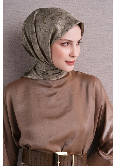Armine İpek Eşarp 2027 Kış - 9638-04 Açık Bej Twill