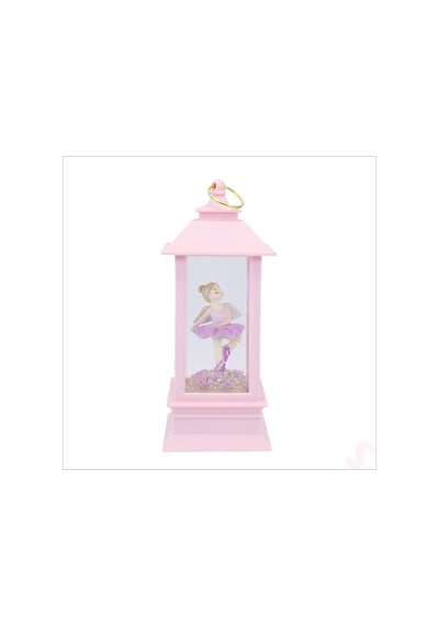 Uçuşan Simli,12,5cm X 5cm Led Işıklı Balerin Fener Küre - C