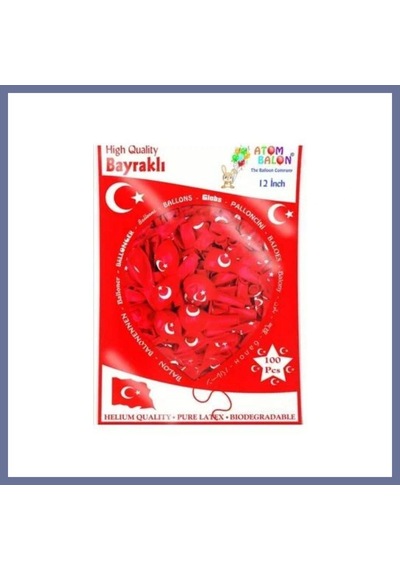 Bezos Türk Bayrağı Balonu Dlra Çok Renkli