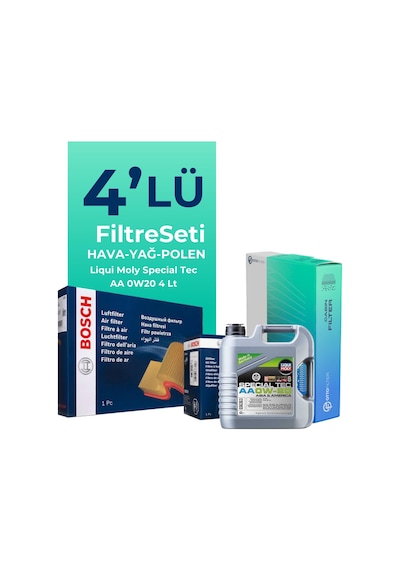 Bosch Honda HR-V 1.5 Hybrid Filtre Bakım Seti Liqui Moly Motor Yağlı (2021-2024) 4 Lü