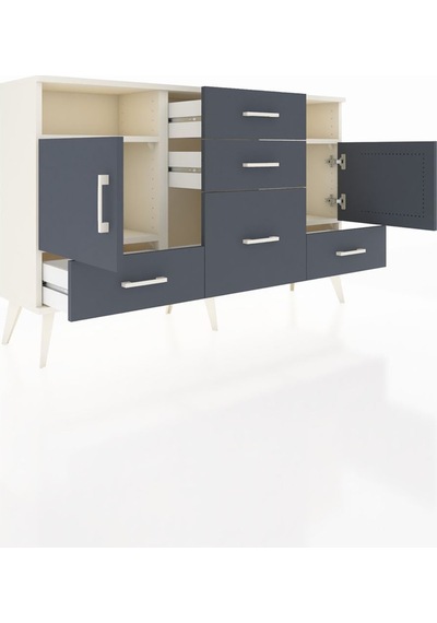 Arges Konsol 4 Raflı 5 Çekmeceli 2 Kapaklı 132x30x83 Aytaşı-antrasit/antrasit Antrasit/antrasit Arges Konsol 4 Raflı 5 Çekmeceli 2 Kapaklı 132x30x83 Aytaşı-antrasit/antrasit Antrasit/antrasit