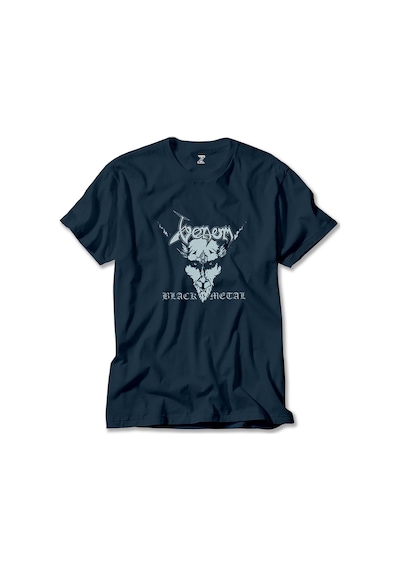 Venom Black Metal Silver Lacivert Tişört Lacivert