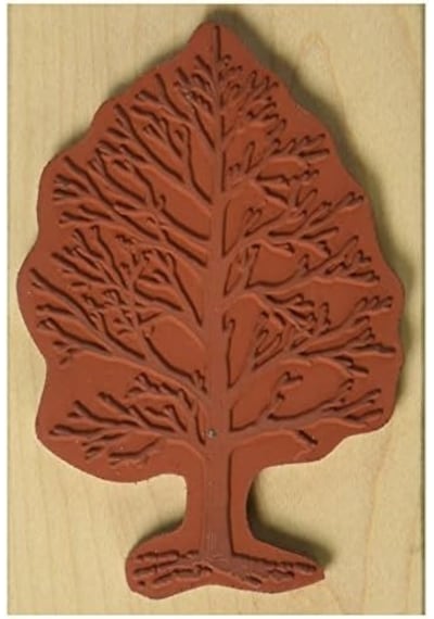 Judikins Kauçuk Damga, 10x7 Cm, Kış Ağacı Deseni
