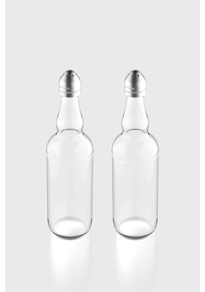 Renga Shaky 100 Ml Metal Kapaklı 2'li Cam Tuzluk Seti 121005 Gümüş