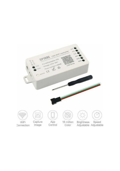 Sp108e Adreslenebilir Ws2811-ws2812 Şerit Led Pixel Argb Wifi Kontrol Cihazı 5-24v