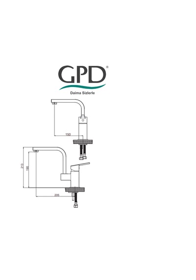 Gpd Ritmo MTL85 Tek Gövde Lavabo Bataryası