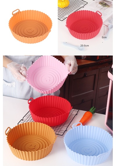 AİRFRYER SİLİKON PİŞİRME KABI -20 CM - 1 ADET Çok Renkli