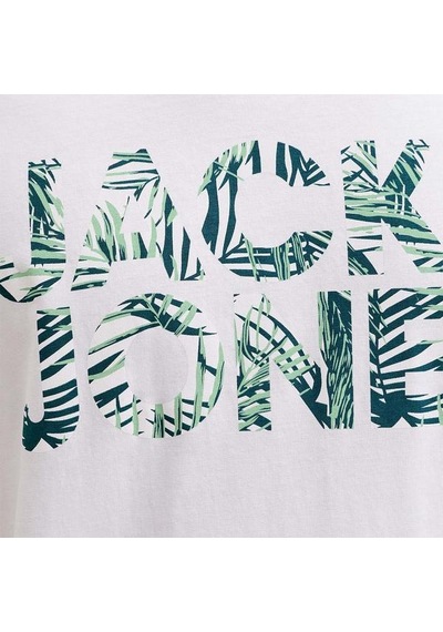 Jack & Jones Jack&jones Jeff Logo Erkek Beyaz Tişört Beyaz