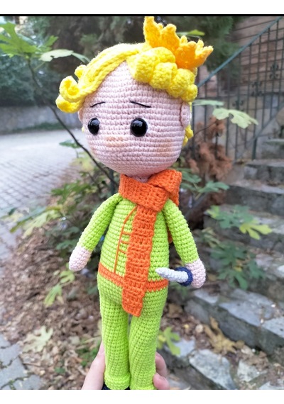 Amigurumi Küçük Prens Oyuncak el emeği organik bebek masal kahram