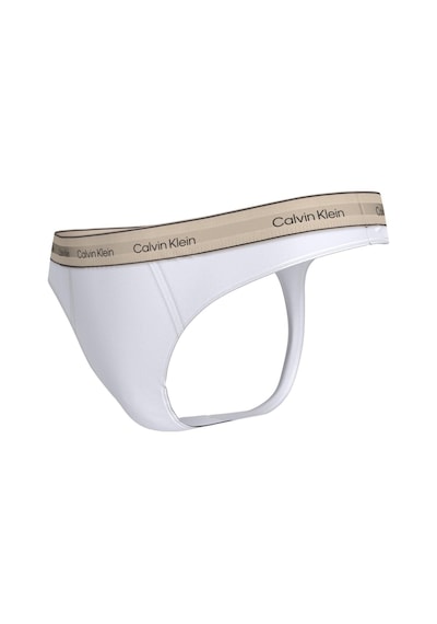 Calvin Klein Kadın Beyaz Logo Detaylı Pamuklu Tanga-13381 Beyaz
