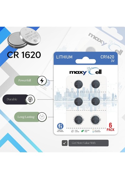 Lexroo Cr1620 Lityum Para Hücresi Pil 3v Yüksek Kapasiteli Uzun Ömürlü Güvenilir Güç Saatler