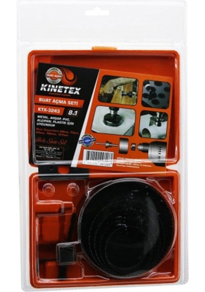 8in1 Buat Açma Panç Seti Metal - Ahşap - Pvc - Alçıpan - Pls. 64-73-89-102-127mm Ktx-3243 5324