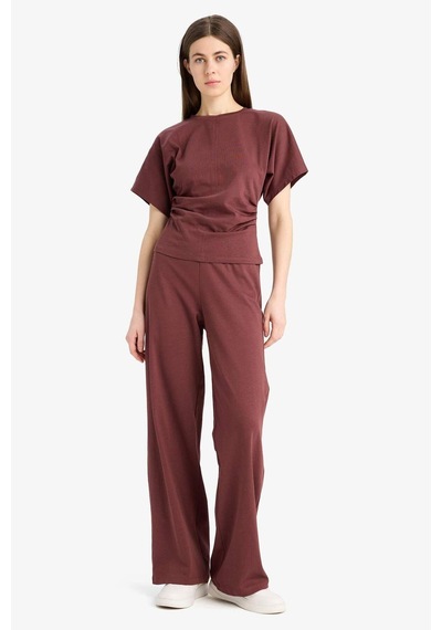 DeFacto Wide Leg Basic Düz Geniş Paça Premium Pantolon E5782AX25SPBR475